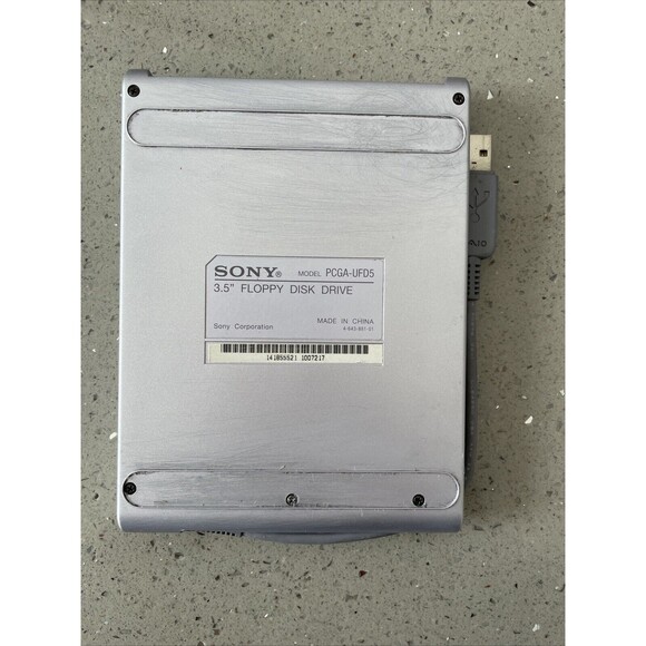 Sony PCGA-UFD5 External USB Floppy Drive Untested - Picture 6 of 11